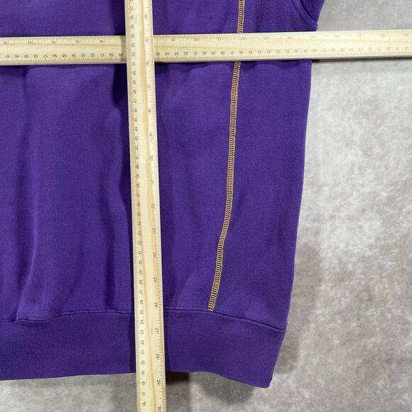 Vintage Minnesota Vikings Football Embroidered Purple Pullover Sweatshirt - Picture 5 of 5